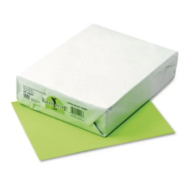 Kaleidoscope Multipurpose Colored Paper, 24 lb Bond Weight, 8.5 x 11, Lime, 500/Ream - Copy Paper | Pacon