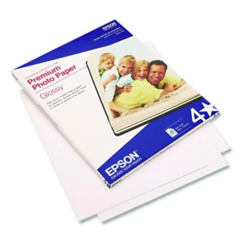 Premium Photo Paper, 10.4 mil, 8.5 x 11, High-Gloss Bright White, 25/Pack - Photo Print Paper | Epson
