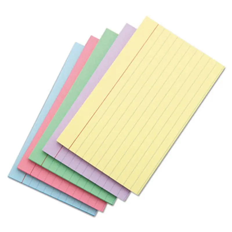 Index Cards, Ruled, 4 x 6, Assorted, 100/Pack - Index Cards | Universal