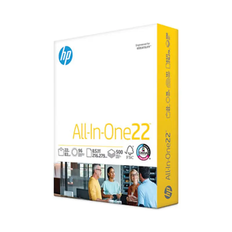 All-In-One22 Paper, 96 Bright, 22 lb Bond Weight, 8.5 x 11, White, 500/Ream - Copy Paper | HP Papers