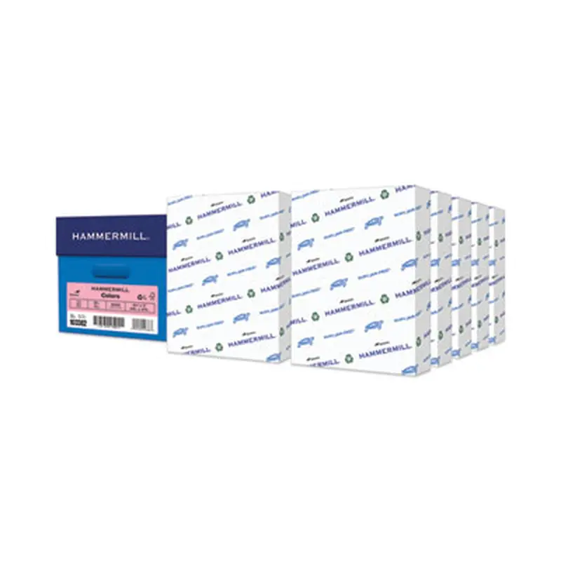 Colors Print Paper, 20 lb Bond Weight, 8.5 x 11, Pink, 500 Sheets/Ream, 10 Reams/Carton - Copy Paper | Hammermill