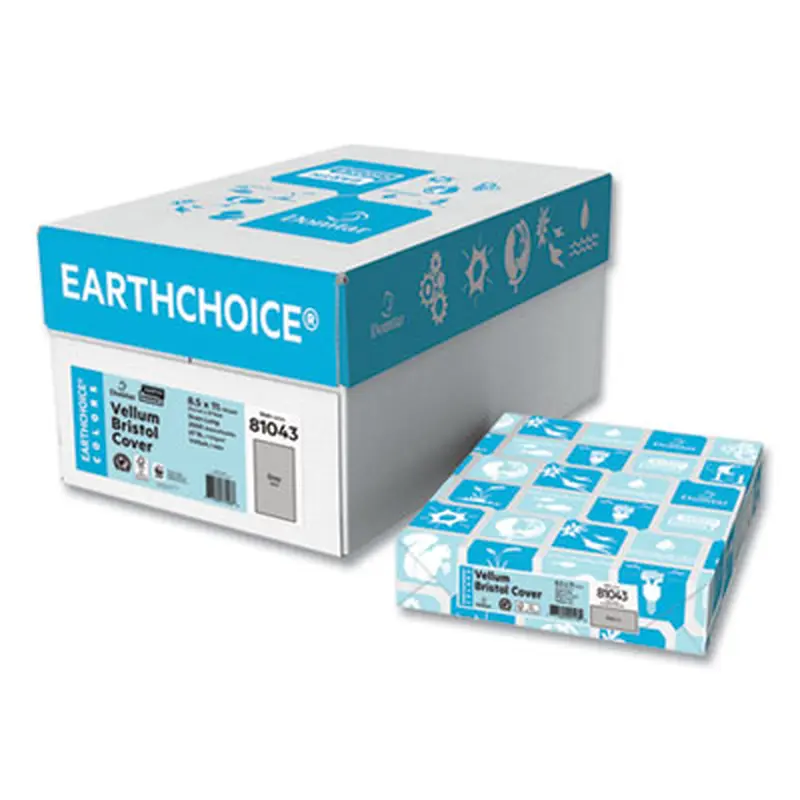 Cover Stock, 67 lb Bristol Weight, 8.5 x 11, Gray, 250/Pack - Card/Cover Stock | Domtar