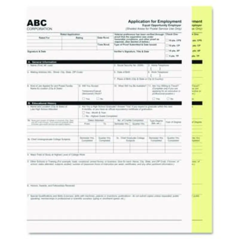 Digital Carbonless Paper, 2-Part, 8.5 x 11, White/Canary, 1,250/Carton - Computer Printout Paper | Iconex