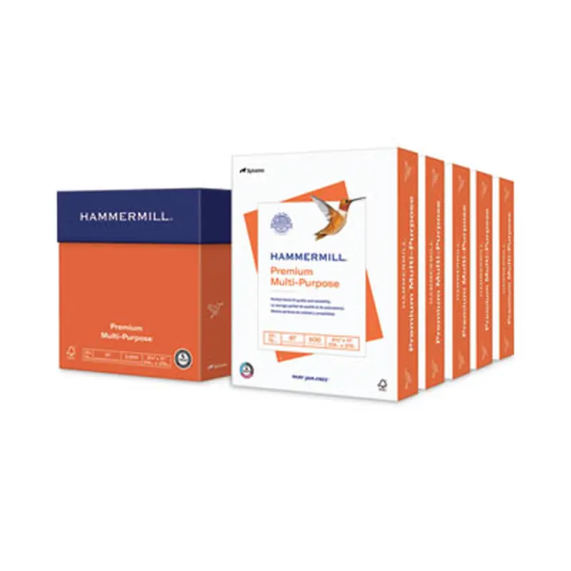 Premium Multipurpose Print Paper, 97 Bright, 20 lb Bond Weight, 8.5 x 11, White, 500 Sheets/Ream, 5 Reams/Carton - Copy Paper | Hammermill