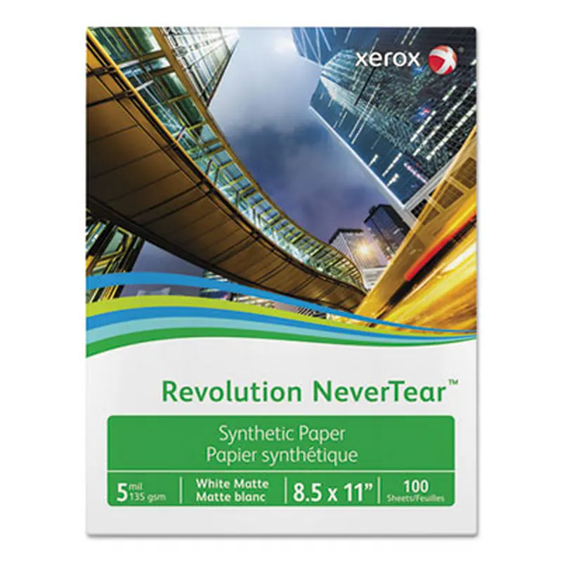 Revolution NeverTear, 8 mil, 8.5 x 11, Smooth White, 500/Ream - Photo Print Paper | xerox