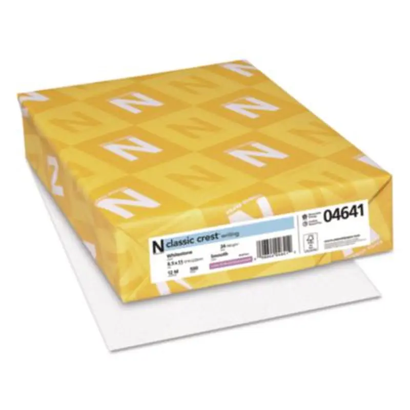 CLASSIC CREST Stationery Writing Paper, 24 lb Bond Weight, 8.5 x 11, Whitestone, 500/Ream - Resume/Stationery Paper | Neenah Paper