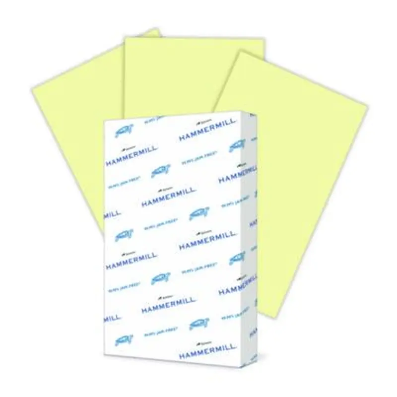 Colors Print Paper, 20 lb Bond Weight, 8.5 x 14, Canary, 500/Ream - Copy Paper | Hammermill