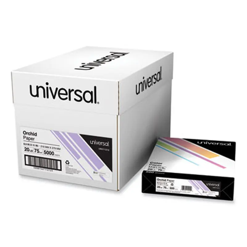 Deluxe Colored Paper, 20 lb Bond Weight, 8.5 x 11, Orchid, 500 Sheets/Ream, 10 Reams/Carton - Copy Paper | Universal
