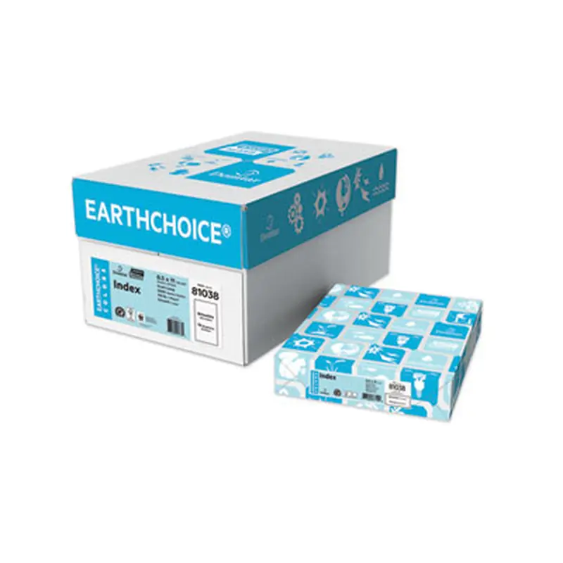 EarthChoice Cover Stock, Index, 96 Bright, 110 lb Index Weight, 8.5 x 11, Bright White, 250/Pack - Card/Cover Stock | Domtar