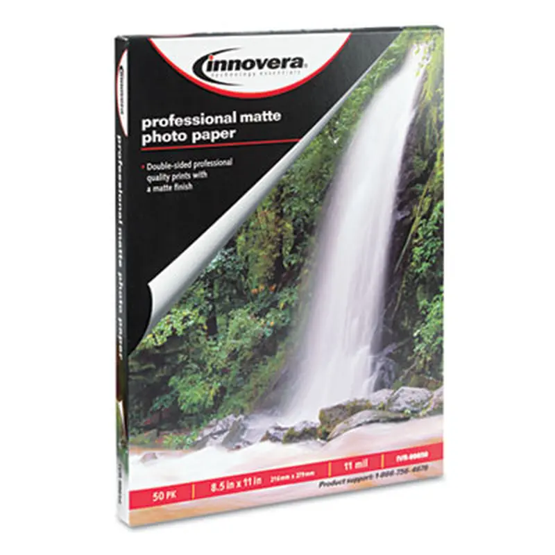 Heavyweight Photo Paper, 11 mil, 8.5 x 11, Matte White, 50/Pack - Photo Print Paper | Innovera