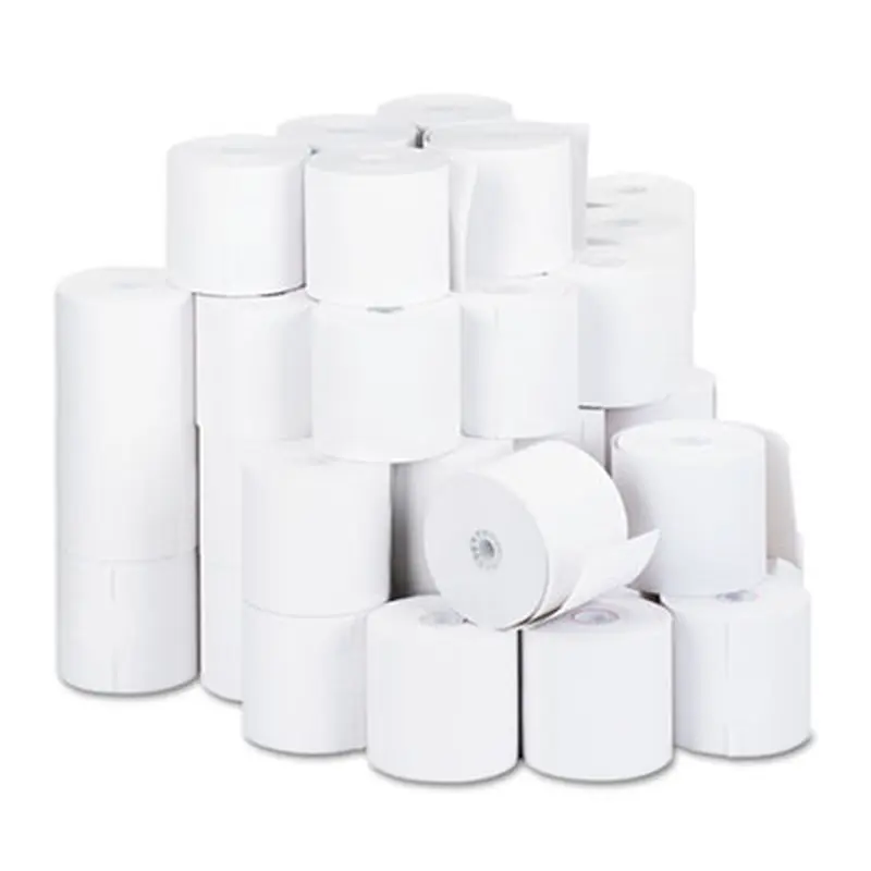 Impact and Inkjet Print Bond Paper Rolls, 0.5" Core, 2.75" x 190 ft, White, 50/Carton - Roll Paper | Universal