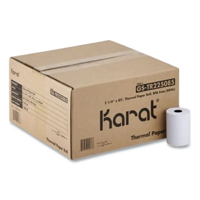 Thermal Paper Rolls, 2.25" x 85 ft, White, 50 Rolls/Carton - Roll Paper | Karat