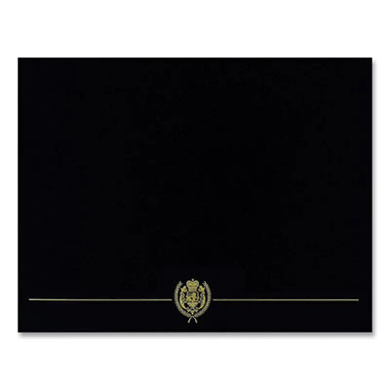 Classic Crest Certificate Covers, 9.38 x 12, Black, 5/Pack - Document Holders | Great Papers!