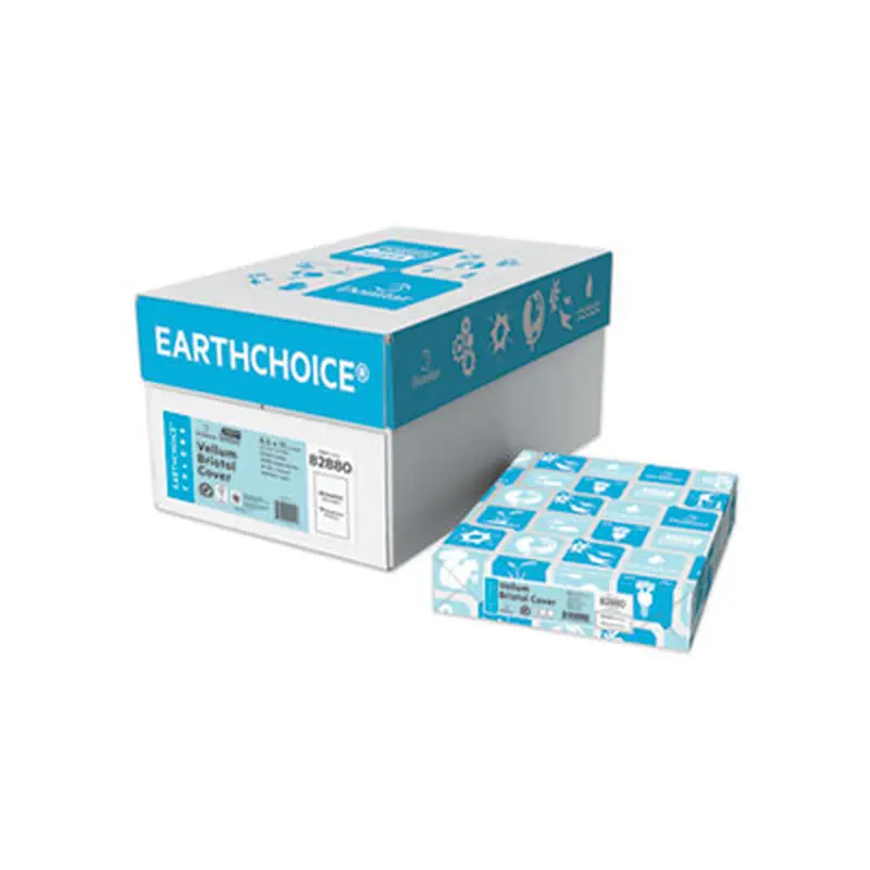 EarthChoice Cover Stock, Vellum Bristol, 96 Bright, 67 lb Bristol Weight, 8.5 x 11, Bright White, 250/Pack - Card/Cover Stock | Domtar