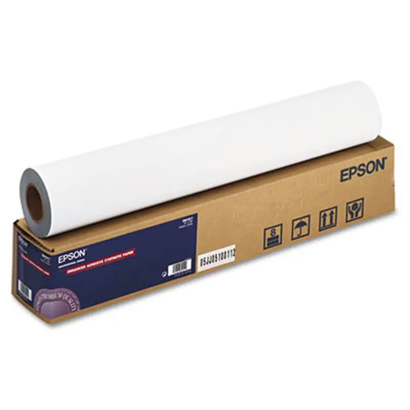 Enhanced Adhesive Synthetic Paper, 2" Core, 24" x 100 ft, Matte White - Wide-Format Print Paper | Epson