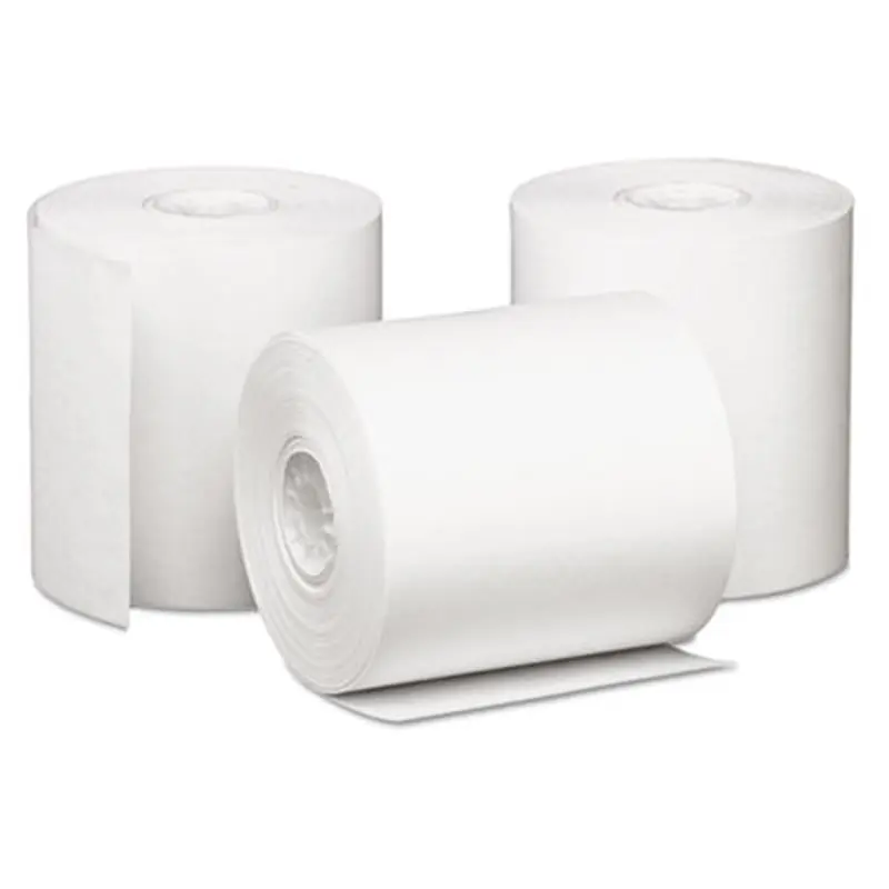 Impact Bond Paper Rolls, 3" x 85 ft, White, 50/Carton - Roll Paper | Iconex