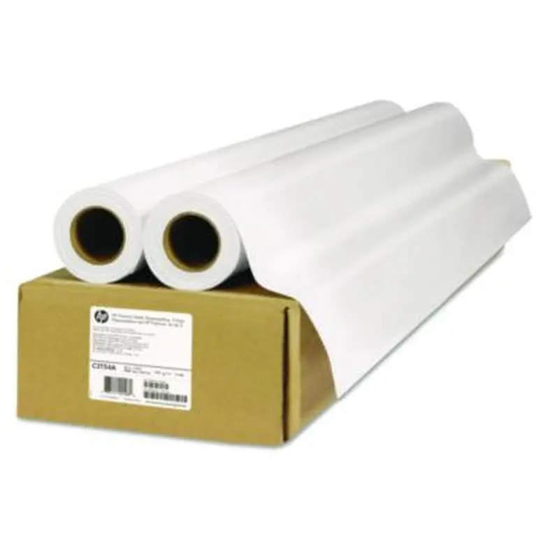 Premium Matte Polypropylene Paper, 2" Core, 42" x 75 ft, Matte White, 2/Pack - Wide-Format Print Paper | HP