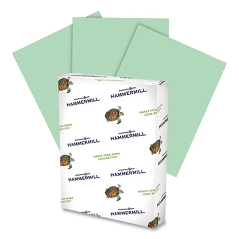 Colors Print Paper, 20 lb Bond Weight, 11 x 17, Green, 500/Ream - Copy Paper | Hammermill