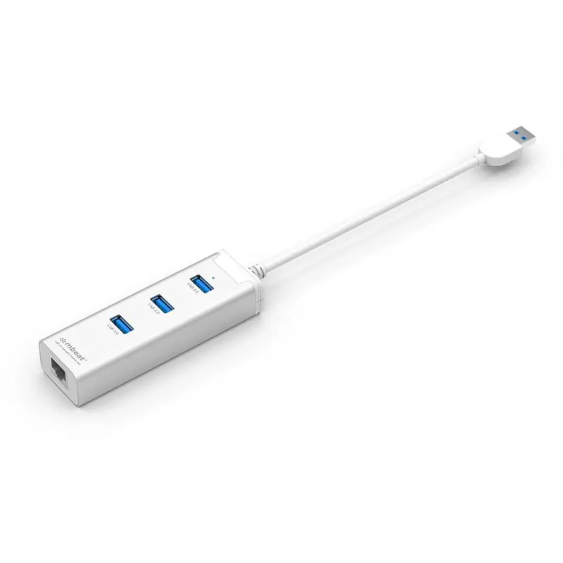 (LS) mbeat HAMILTON 3-Port USB 3.0 Hub with Gigabit LAN - 3x USB/10/100/1000Mbps RJ45 USB LAN/Supports Window or MAC OS 10x and Above