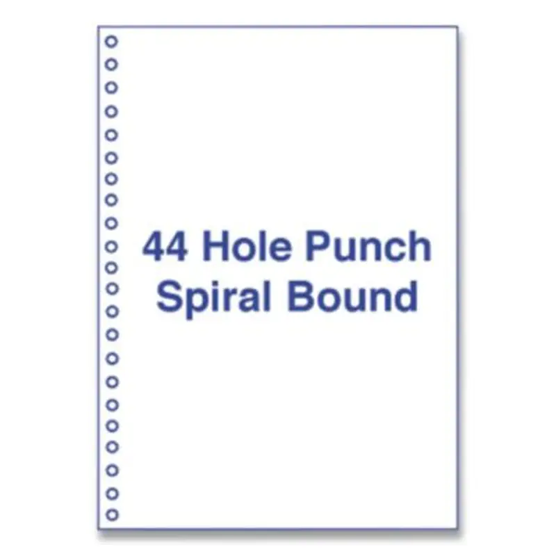 Perforated and Punched Laser Cut Sheets, 44-Hole Side Punched, 20 lb Bond Weight, 8.5 x 11, White, 500/Ream - Copy Paper | Alliance