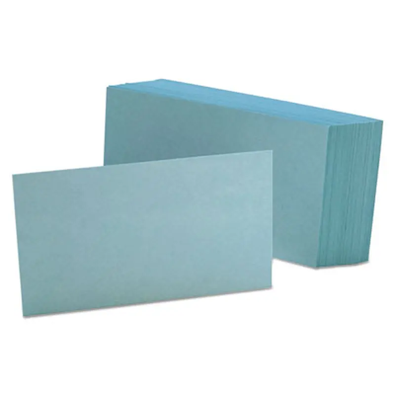 Unruled Index Cards, 3 x 5, Blue, 100/Pack - Index Cards | Oxford
