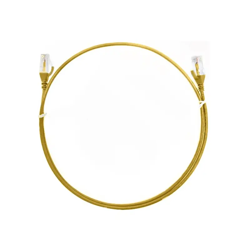 8ware CAT6 Ultra Thin Slim Cable 20m - Yellow Color Premium RJ45 Ethernet Network LAN UTP Patch Cord 26AWG for Data