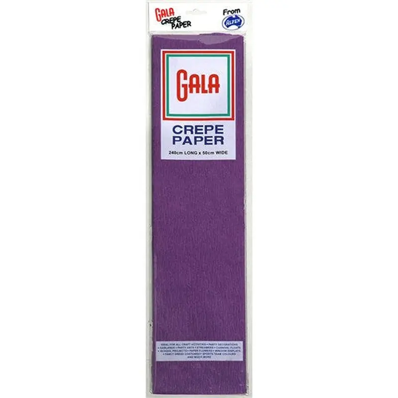 Alpen Gala Crepe Paper 240 x 50cm Purple Pack Of 12