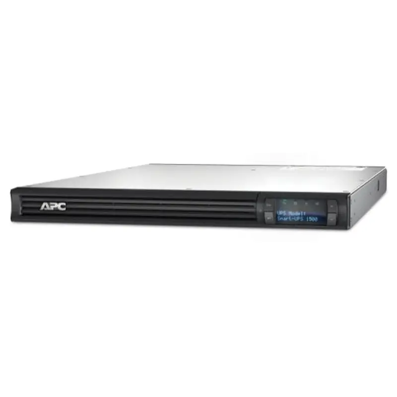 APC Smart-UPS 1500VA/1000W Line Interactive UPS, 1U RM, 230V/10A Input, 4x IEC C13 Outlets, Lead Acid Battery, SmartSlot,LCD