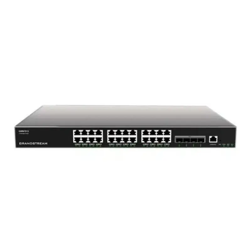 *LS* Grandstream IPG-GWN7813 Layer 3 network switch with 24 RJ45 Gigabit Ethernet ports for copper plus four 10 Gigabit SFP  ports for fiber