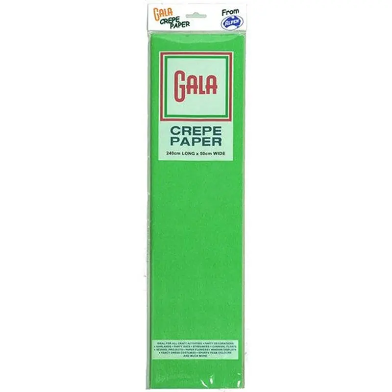 Alpen Gala Crepe Paper 240 x 50cm Emerald Green Pack Of 12
