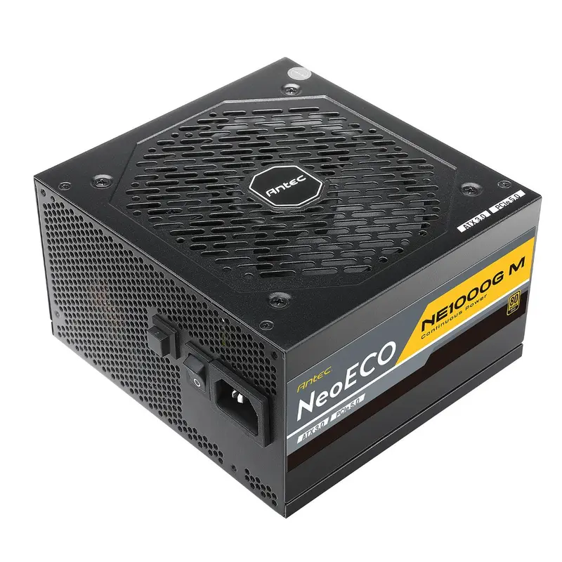 Antec NE 1000w 80  Gold, Fully-Modular, ATX 3.0, PCI-E 5.0, 140mm Silent Fan, Japanese Caps, ATX Power Supply, PSU,10 Years Warranty
