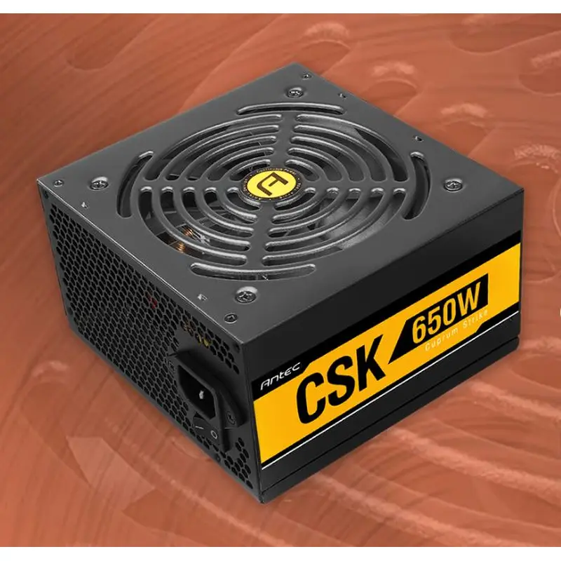 Antec CSK 650W 80  Bronze, up to 88% Efficiency, Flat Cables, 120mm Silent Fans, 4x PCI-E 8Pin, Continuous power PSU, AQ3 (LS)