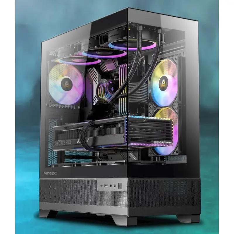 Antec CX700 ARGB Black, ATX, USB Type-C 3.2 Gen 2, Tool Free Panels, Vertical Cooling, 3x 120mm PWM ARGB Fans, Heat dissipating Gaming Case