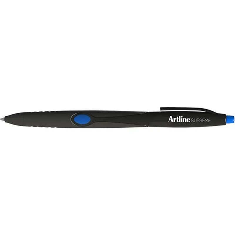 Artline Supreme Ballpoint Pen Retractable Medium 1mm Blue Pack Of 12