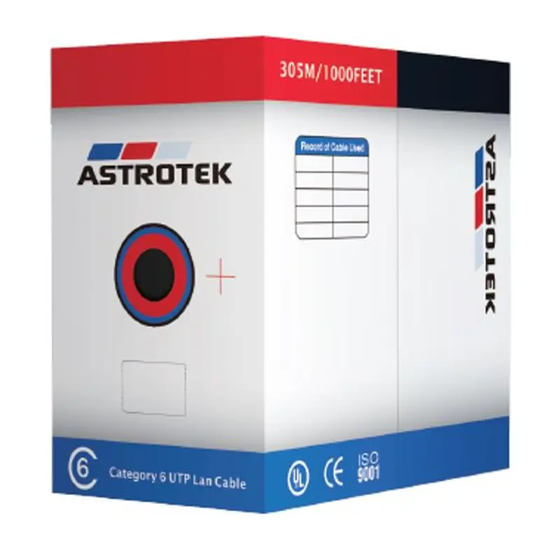 Astrotek CAT6 UTP Cable 305m Roll - Orange Full 0.55mm Copper Solid Wire Ethernet LAN Network 23AWG 0.55cu 2x4p LSZH Jacket