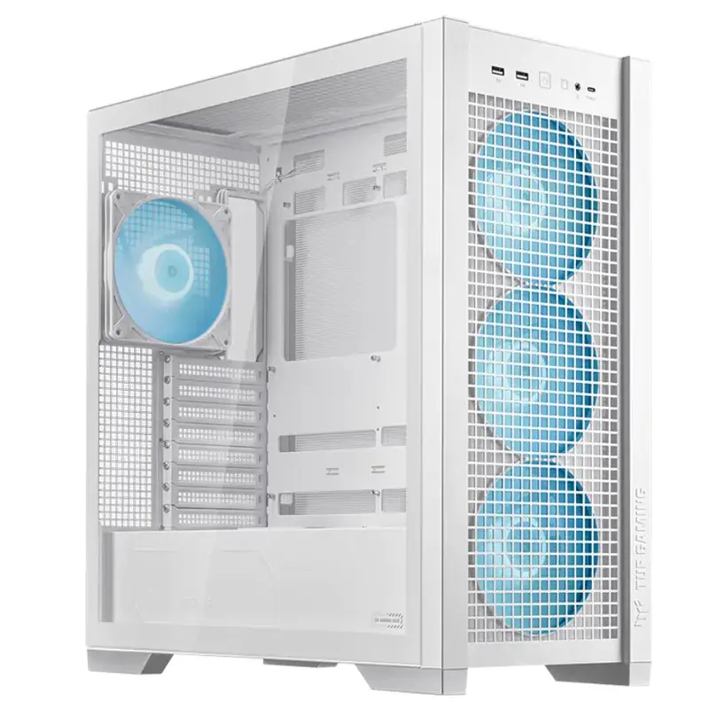 ASUS GT302 TUF GAMING ARGB White ATX Mid Tower Case, Tempered Glass Compact Case, Mesh Panel (BTF)