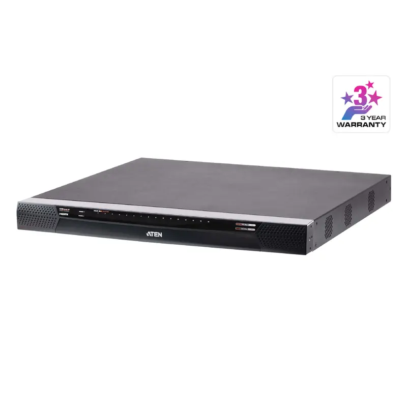 Aten 1-Local/2-Remote Access 16-Port Multi-Interface Cat 5 KVM over IP Switch
