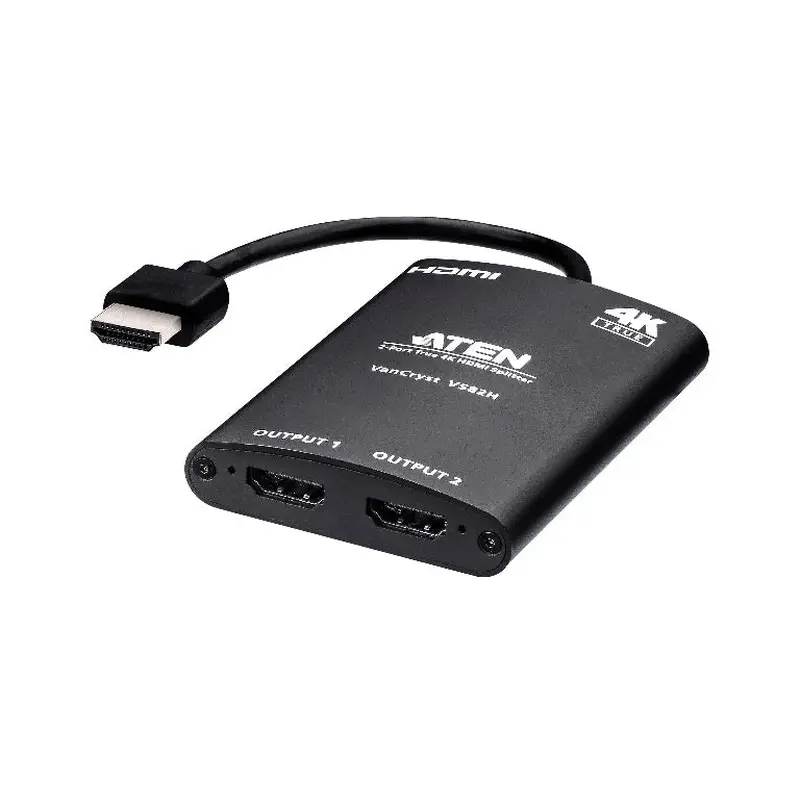 Aten Video Splitter 2 Port HDMI True 4K Compact Splitter, USB powered, auto-downscaling feature,