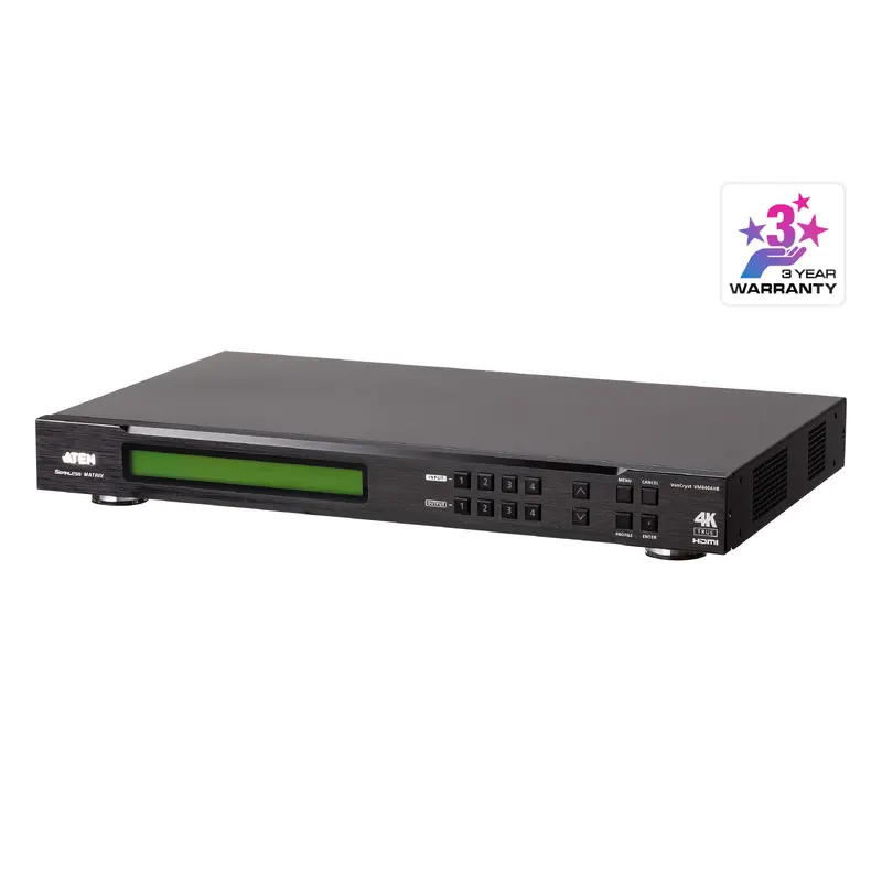 Aten4 x 4 True 4K HDMI Matrix Switch with Scaler