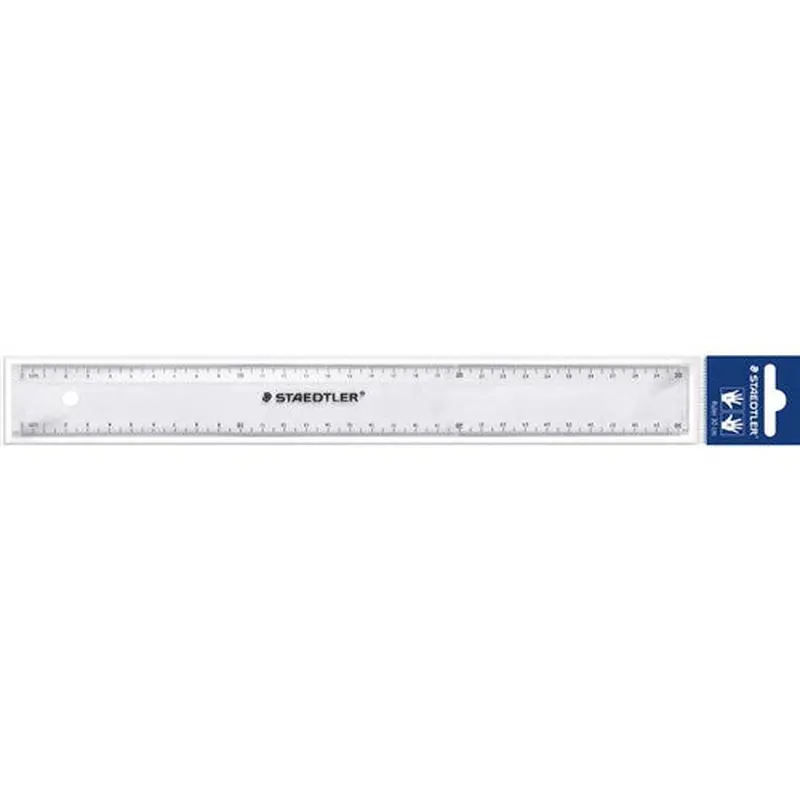 Staedtler Plastic Ruler 30cm Clear