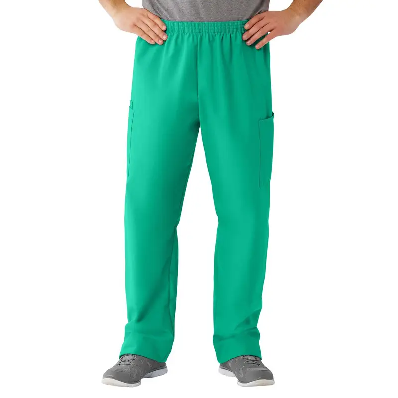 AngelStat Unisex Cargo Scrub Pants with Elastic Waist, Jade, Long Inseam, Size M, 1 EA (674NTJML) Each
