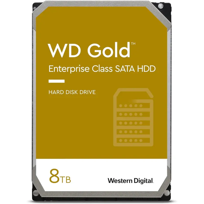 Western Digital Gold 8TB 3.5' Enterprise Class SATA 6 Gb/s HDD 7200 RPM Cache Size  256MB 5-Year Limited Warranty