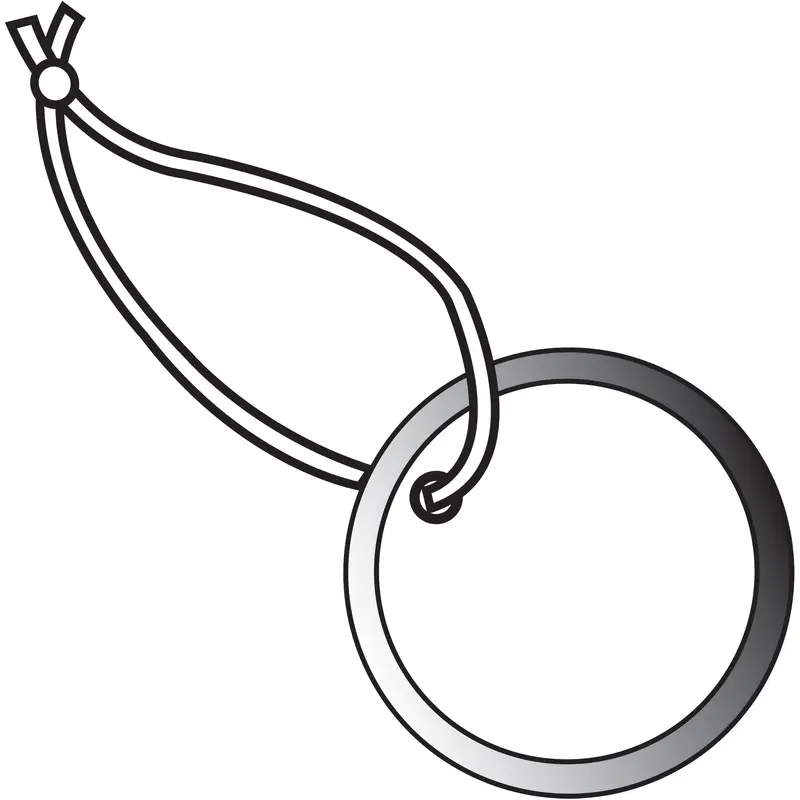 1 1/2" Metal Rim Tags - Pre-strung (G26221) Case Of 100