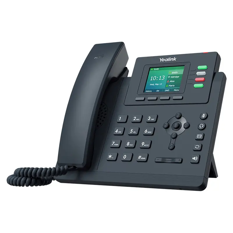 Yealink T33G 4 Line IP phone Entry-level, 320x240 Colour Display, Dual Gigabit Ports, PoE, HD Voice Quality, No Power Adapter included, Zoom, HD Voice