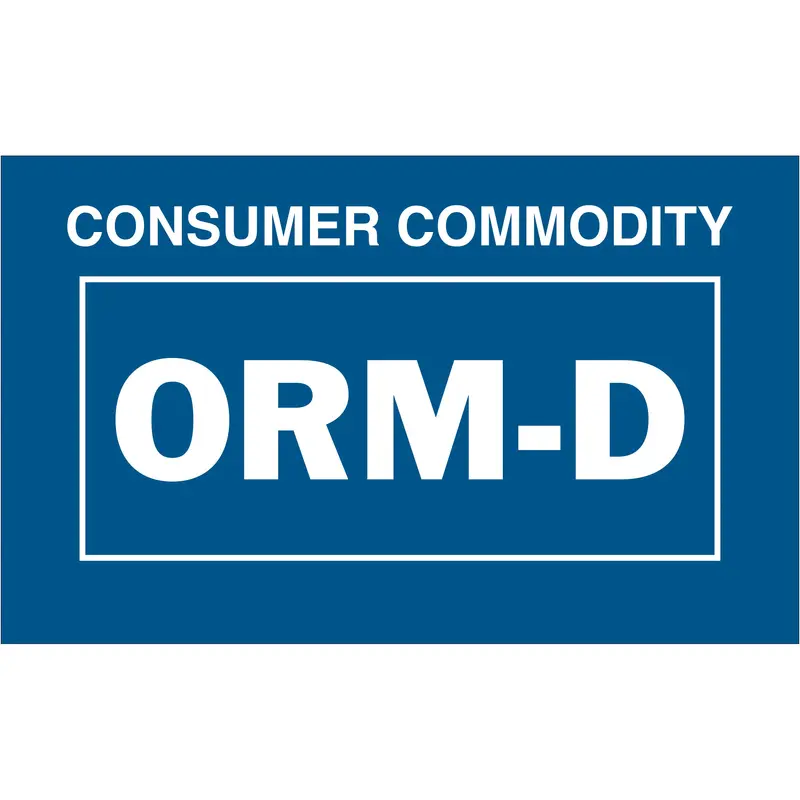 1 3/8 x 2 1/4" - "Consumer Commodity ORM-D" Labels (DL7030) Roll Of 500
