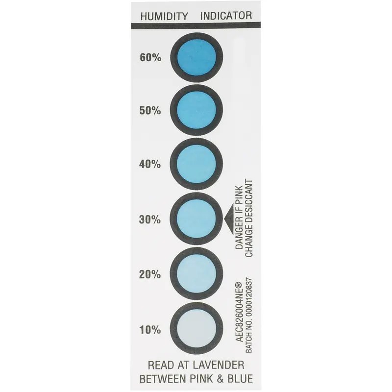 1 9/16 x 4 3/4" 10-20-30-40-50-60% Humidity Indicators (DES163) Case Of 200