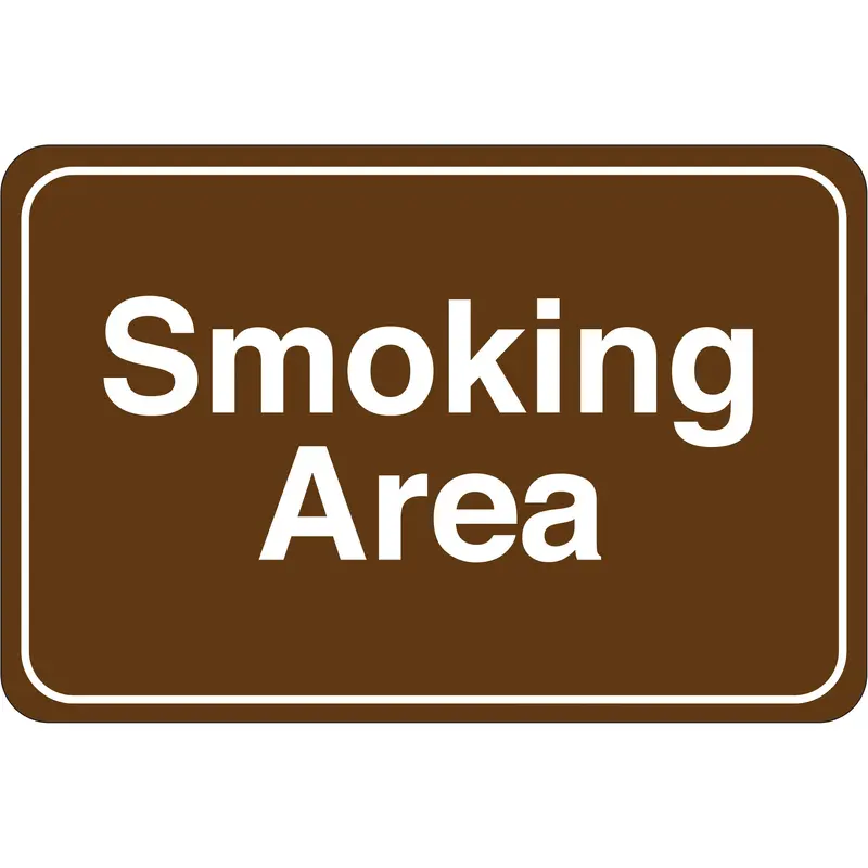 "Smoking Area" 6 x 9" Facility Sign (SN211) Each