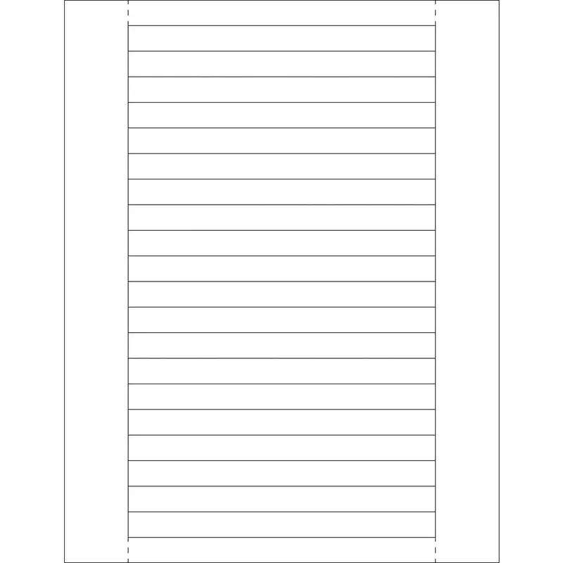 1/2 x 6" Plastic Label Holder Insert Cards (LH240) Case Of 1000