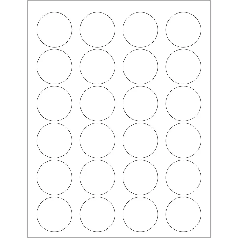1.625" White Circle Laser Labels (LL144) Case Of 2400