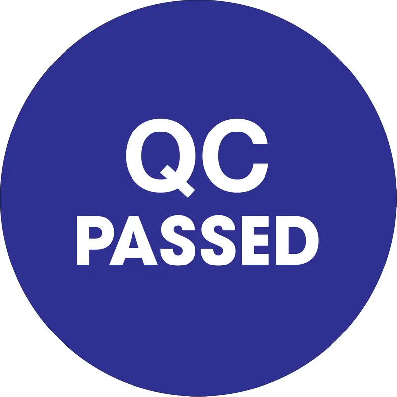1" Circle - "QC Passed" Blue Labels (DL1258) Roll Of 500